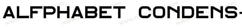 Alfphabet Condens字体转换